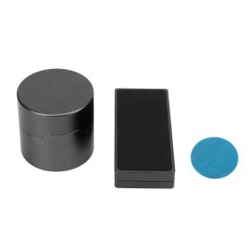 Magnetic Billiard Chalk Holder Aluminium Alloy Round Snooker Cue Chalk Box with Fixed Clip Portable Billiard Accessories Black