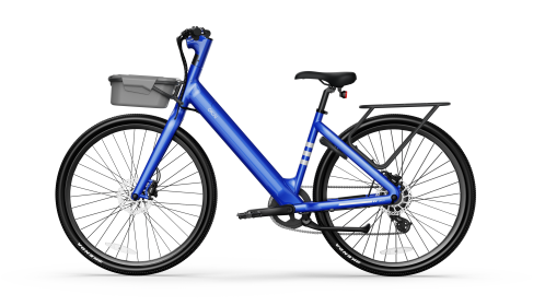 EB60 LyteCycle Minimalist Fitness Step-through e-Bike w/ up to 62 miles Max Operating Range and 20 MPH Max Speed - Bolt Blue