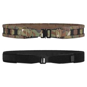 Tactical Belt MOLLE Battle Belt With Quick Release Buckle, Low Profile Laser-Cut Battle Belt For Range (Option: CP-M)