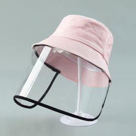 Child Protection Products Hot Buy Anti-spitting Protective Hat Dustproof Cover Kids Boys Girls Fisherman Hat (Option: No pink-58cm)