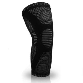 Sports Knee Pads Knitted Sports Knee Pads (Option: Black-L)