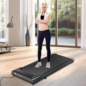 Walking Pad 300 Lb Capacity, Desk Treadmill For Home Office, Protable Treadmill Under Desk, Walking Treadmills For Home,0.6 To 3.8 Mph Portable Treadm (Color: Black)