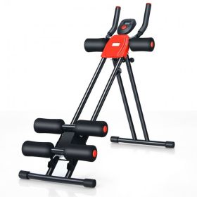 LCD Monitor Home Power Plank Abdominal Workout Equipment (Color: Black, Type: Exercise & Fitness)