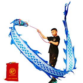 Lightweight Dragon Poi with 3D Dragon Head & Swing Rope Combo for Kids and Beginners (Color: Celadon Blue Dragon, size: 9.8 FT)