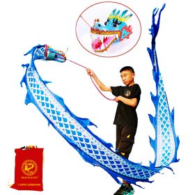 Lightweight Dragon Poi with 3D Dragon Head & Swing Rope Combo for Kids and Beginners (Color: Celadon Blue Dragon, size: 16.4 FT)