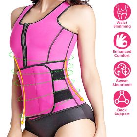 Waist Trainer for Women Men Unisex Running Walking Yoga (Color: Pink, size: L)