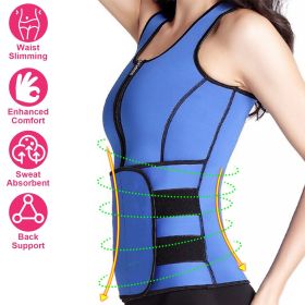 Waist Trainer for Women Men Unisex Running Walking Yoga (Color: Blue, size: S)