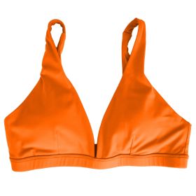 1Pc/3Pcs Women Deep V-Neck Sports Bras U-Shaped Back Sport Bras Padded Strappy Crop Open Back Low Impact Bras Sexy Fitness Tank Tops with Removable Pa (Color: 1PcPink+1PcOrange+1PcWhite, size: S)