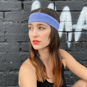 Cardio Sport and Fitness Sweat-Wicking Headband (Color: Blue)